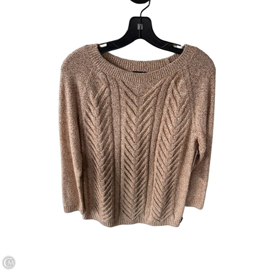 Sweater By Talbots In Brown & White, Size: M
