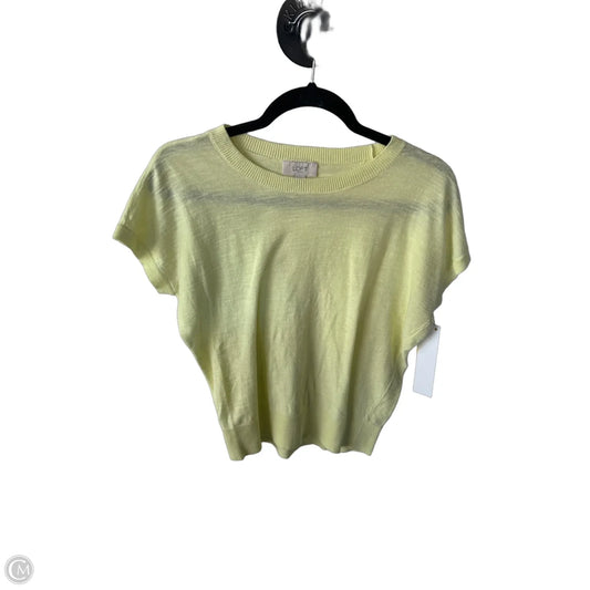 Sweater Short Sleeve By Loft In Yellow, Size: S