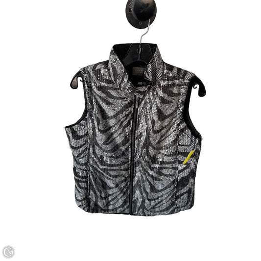 Vest Puffer & Quilted By Clothes Mentor In Black & Grey, Size: S