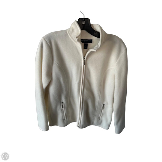 Jacket Fleece By Karen Scott In Cream, Size: S