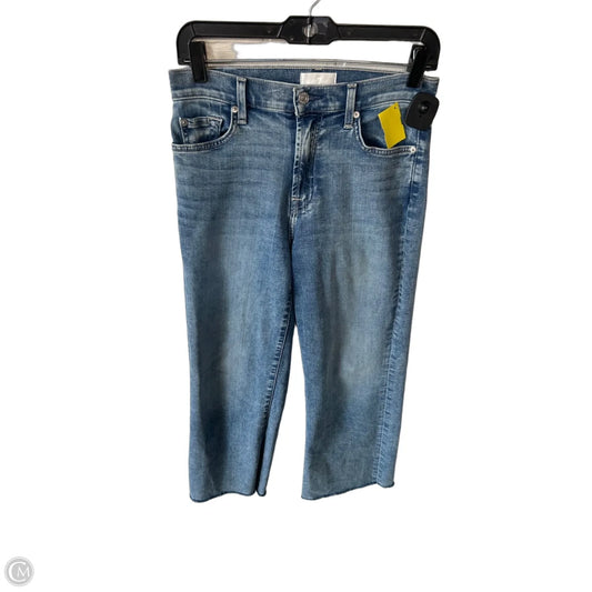 Jeans Cropped By 7 For All Mankind In Blue Denim, Size: 2