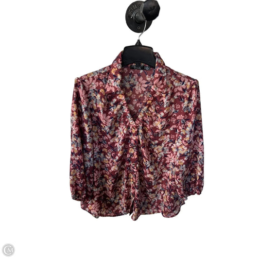 Top 3/4 Sleeve By Cure In Pink, Size: Xl