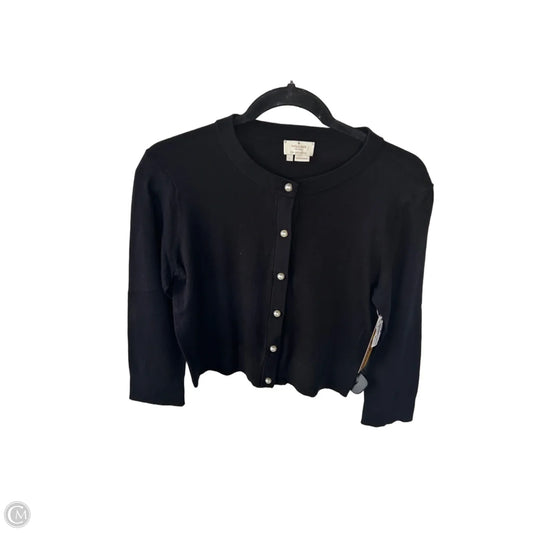 Sweater Cardigan Designer By Kate Spade In Black, Size: L