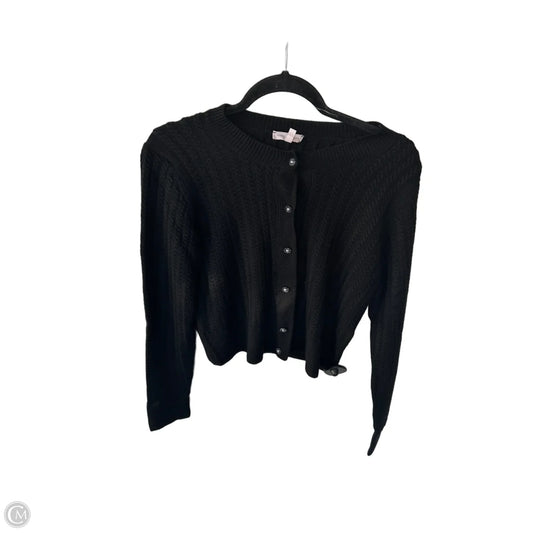 Sweater Cardigan By Rebecca Taylor In Black, Size: M
