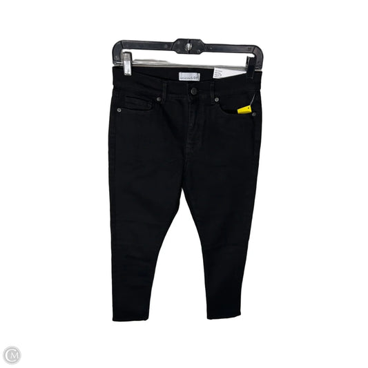 Jeans Skinny By Loft In Black Denim, Size: 4p