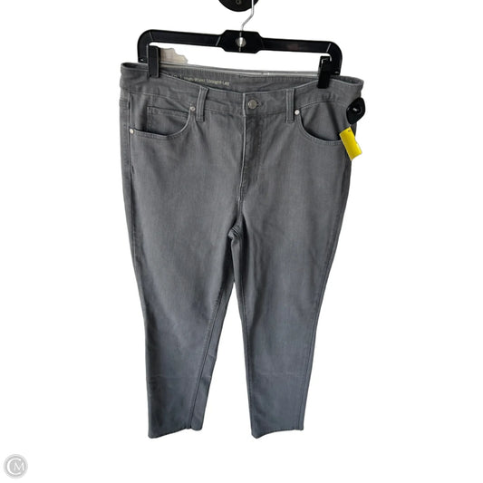 Jeans Straight By Talbots In Grey Denim, Size: 10