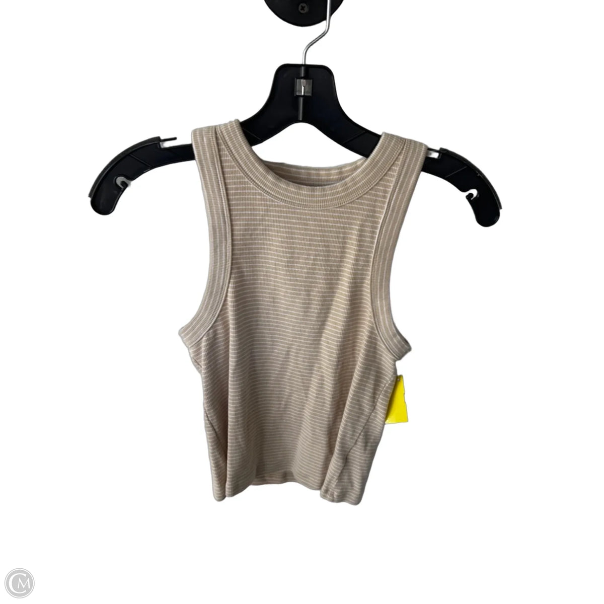 Top Sleeveless Basic By Old Navy In Tan & White, Size: M