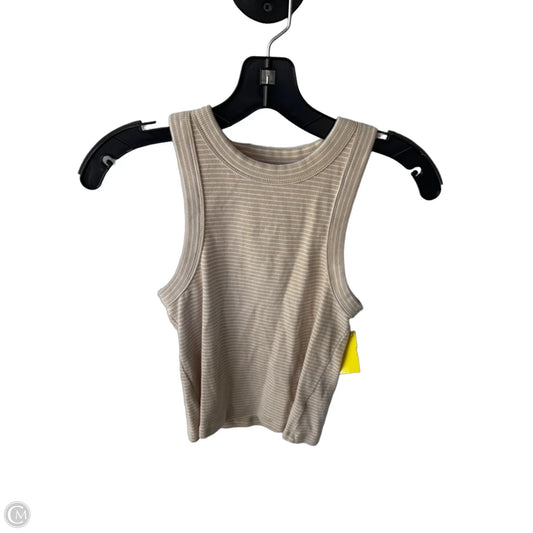 Top Sleeveless Basic By Old Navy In Tan & White, Size: M