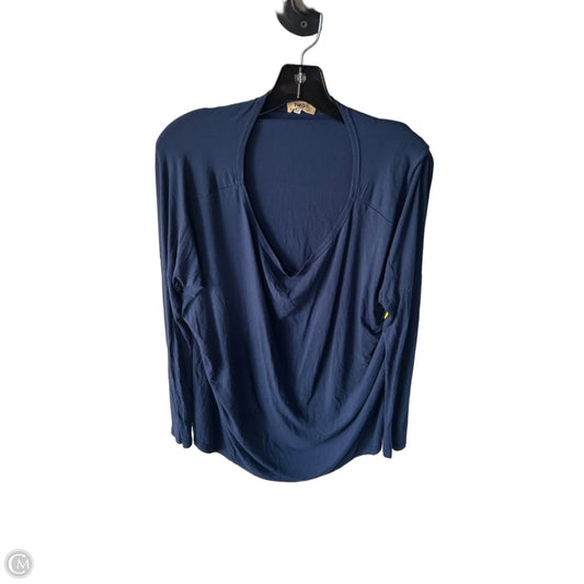 Top Long Sleeve By Piko In Blue, Size: M