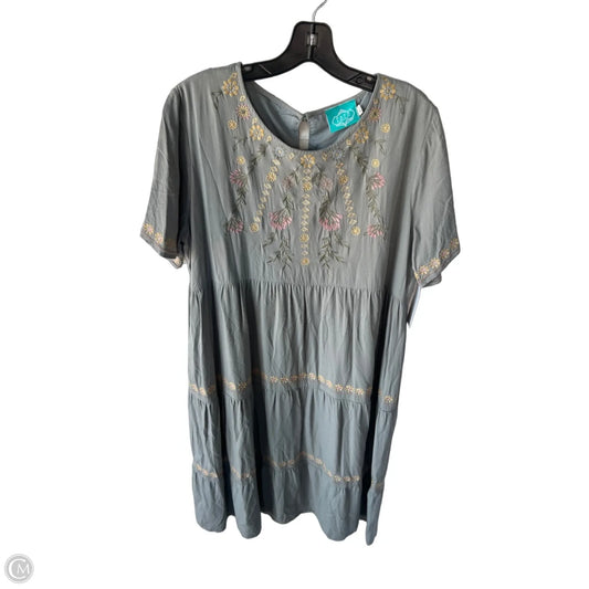 Dress Casual Midi By Clothes Mentor In Grey & Yellow, Size: Xl