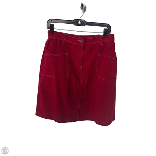 Skirt Midi By Denim And Co Qvc In Red, Size: M
