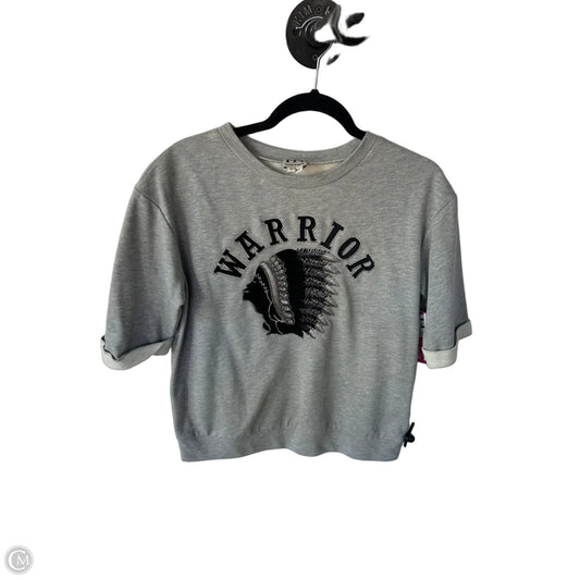 Sweatshirt Crewneck By Haute Hippie In Black & Grey, Size: S