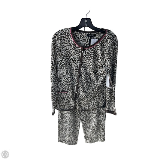 Pajamas 2pc By Ellen Tracy In Animal Print, Size: M