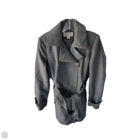 Coat Wool By Michael By Michael Kors In Grey, Size: M