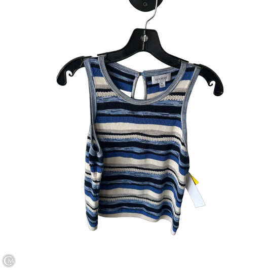 Vest Sweater By Evereve In Blue & Grey, Size: M