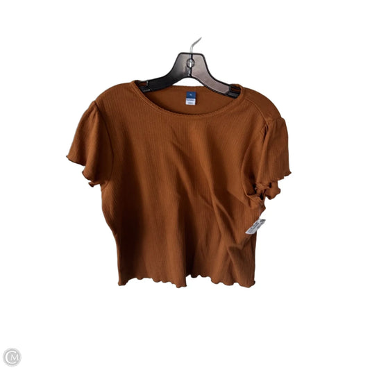 Top Short Sleeve By Old Navy In Brown, Size: Xl