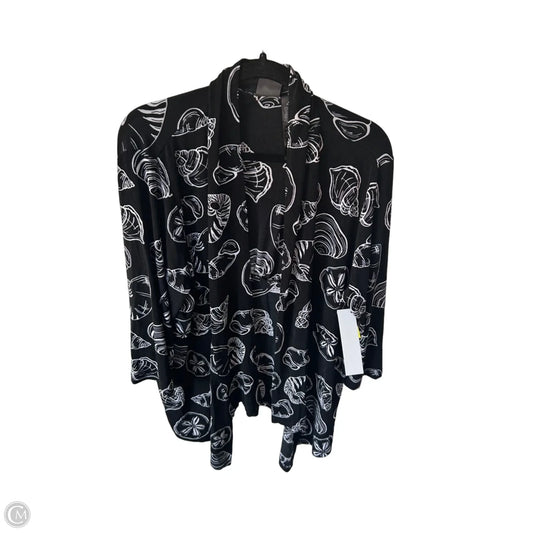 Cardigan By Chicos In Black & White, Size: Xxl