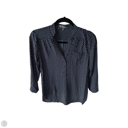 Top 3/4 Sleeve By Market & Spruce In Blue & White, Size: S