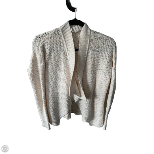 Sweater Cardigan By Loft In Cream, Size: L