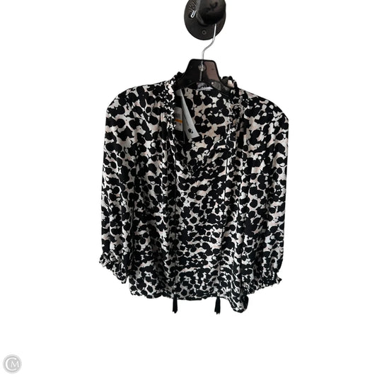 Blouse Designer By Karl Lagerfeld In Black & Pink, Size: S