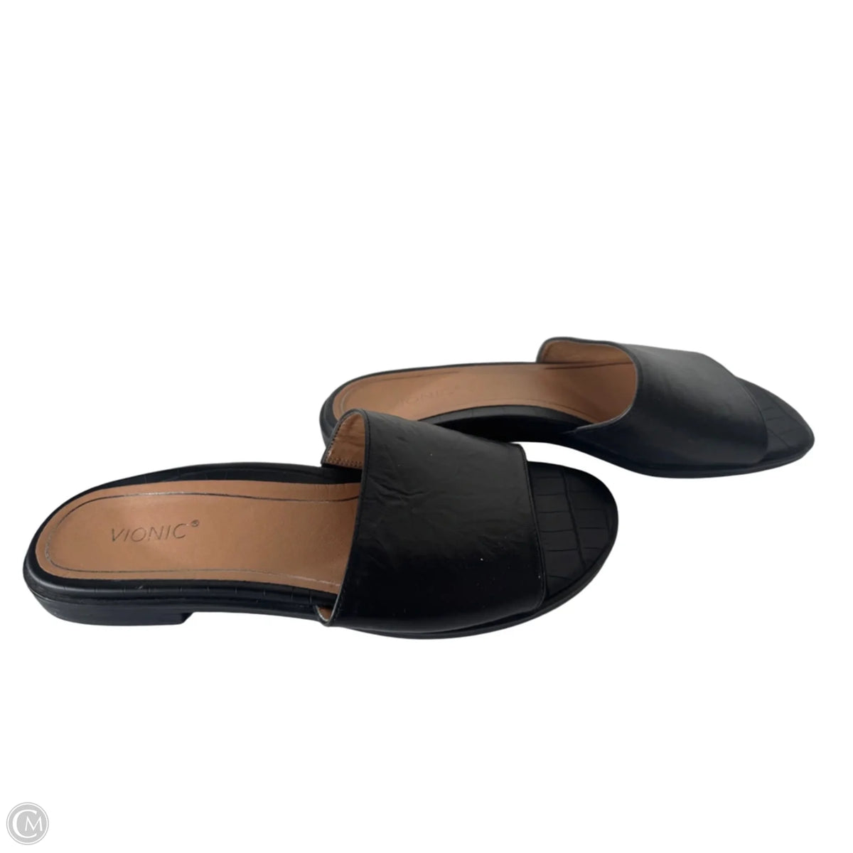Sandals Flats By Vionic In Black, Size: 9.5