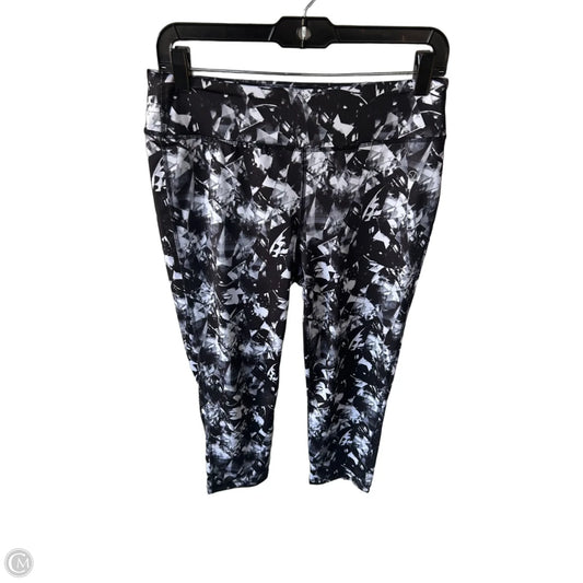 Athletic Leggings Capris By Vogo In Black & White, Size: M