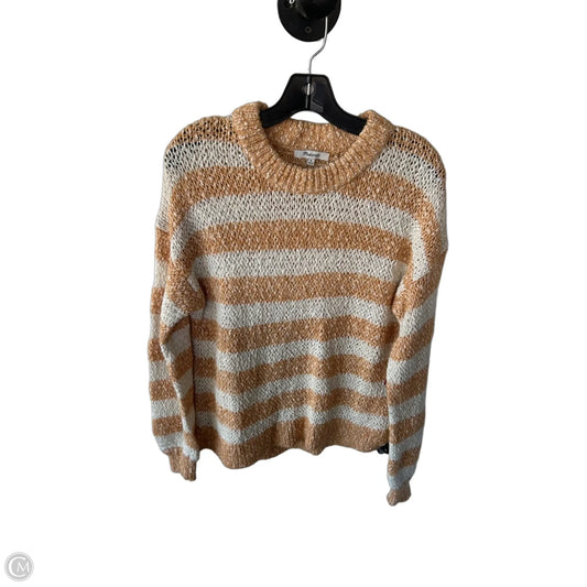Sweater By Madewell In Orange & White, Size: M
