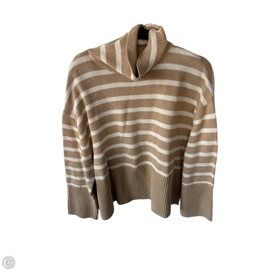 Sweater By Gap In Cream & Tan, Size: M