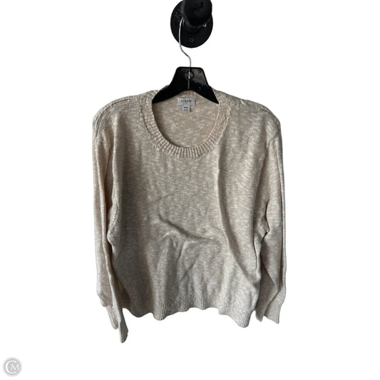 Sweater By J. Crew In Tan & White, Size: Xxl
