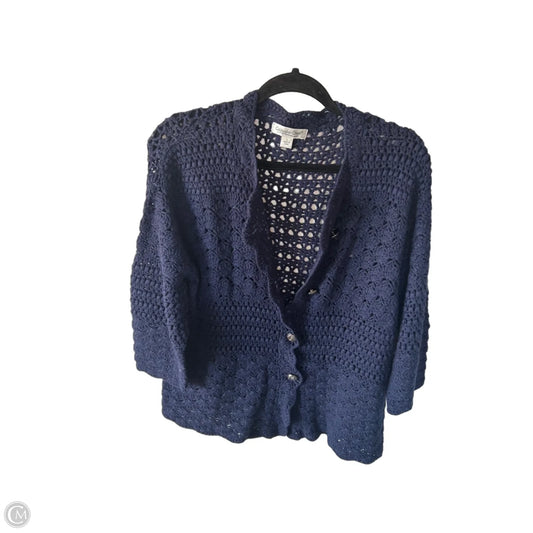 Sweater Cardigan By Coldwater Creek In Navy, Size: L