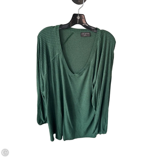Top Long Sleeve By Lane Bryant In Green, Size: 3x