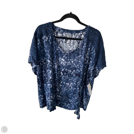 Top Short Sleeve By West Bound In Blue, Size: 3x