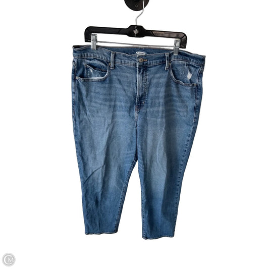Jeans Straight By Old Navy In Blue Denim, Size: 16