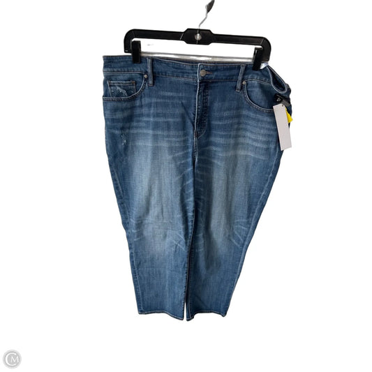 Jeans Straight By Chicos In Blue Denim, Size: 14