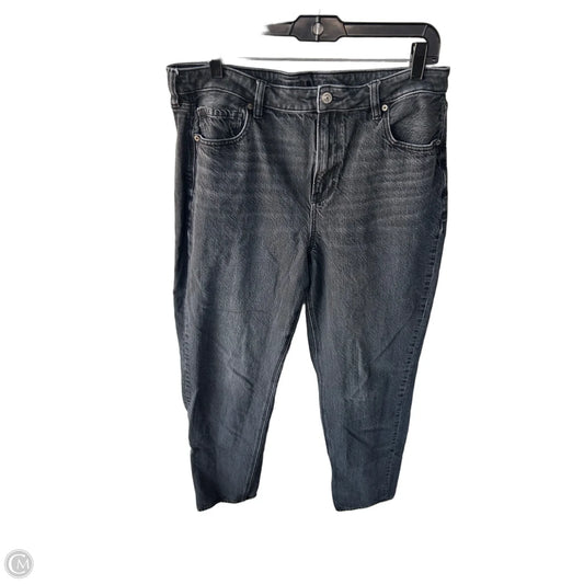 Jeans Boyfriend By American Eagle In Black Denim, Size: 14l