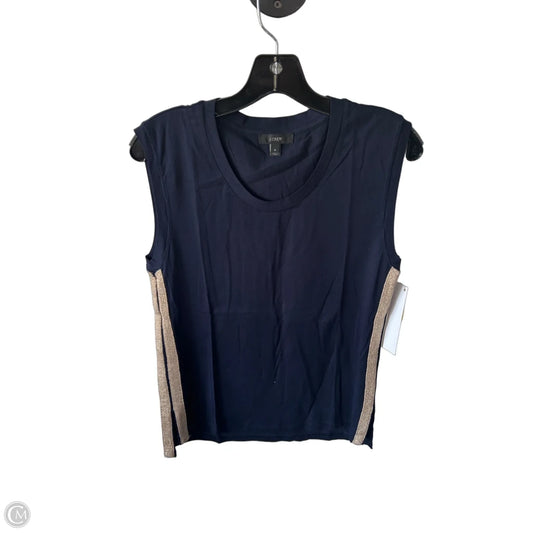 Top Sleeveless By J. Crew In Blue & Gold, Size: S