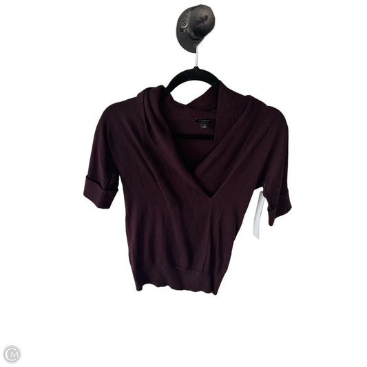 Sweater Short Sleeve By Ann Taylor In Purple, Size: Xs