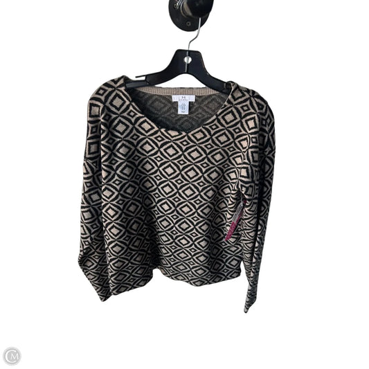 Sweater By H For Halston In Black & Tan, Size: M