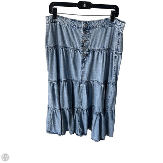 Skirt Maxi By Maurices In Blue Denim, Size: 8