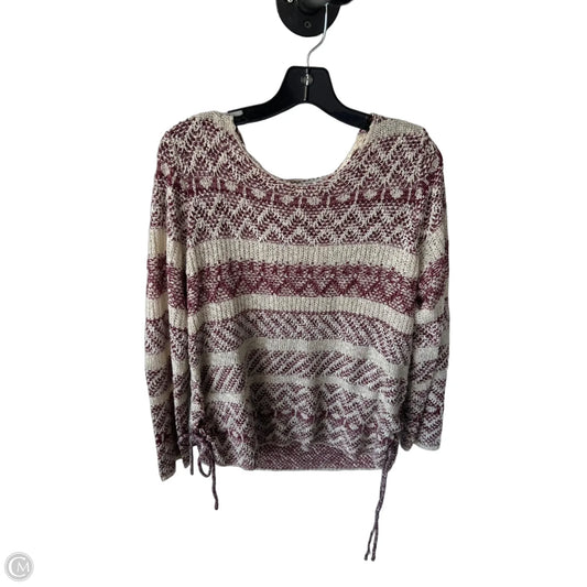 Sweater By Knox Rose In Red & Tan, Size: M