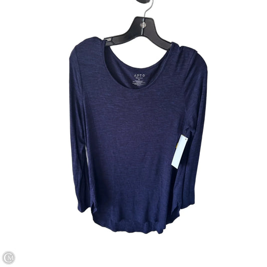 Tunic Long Sleeve By Apt 9 In Blue, Size: M