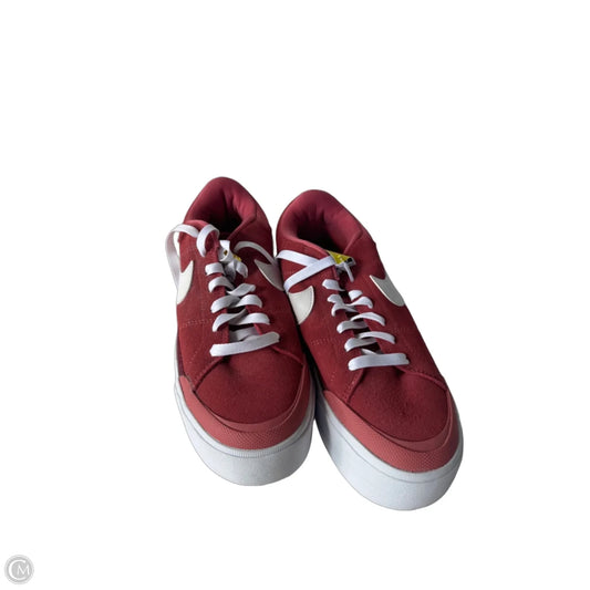 Shoes Sneakers By Nike In Red & White, Size: 10.5