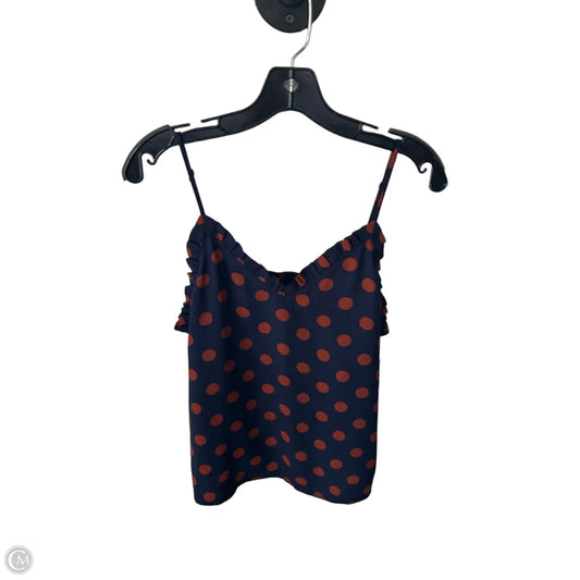 Top Sleeveless By Halogen In Blue & Brown, Size: M