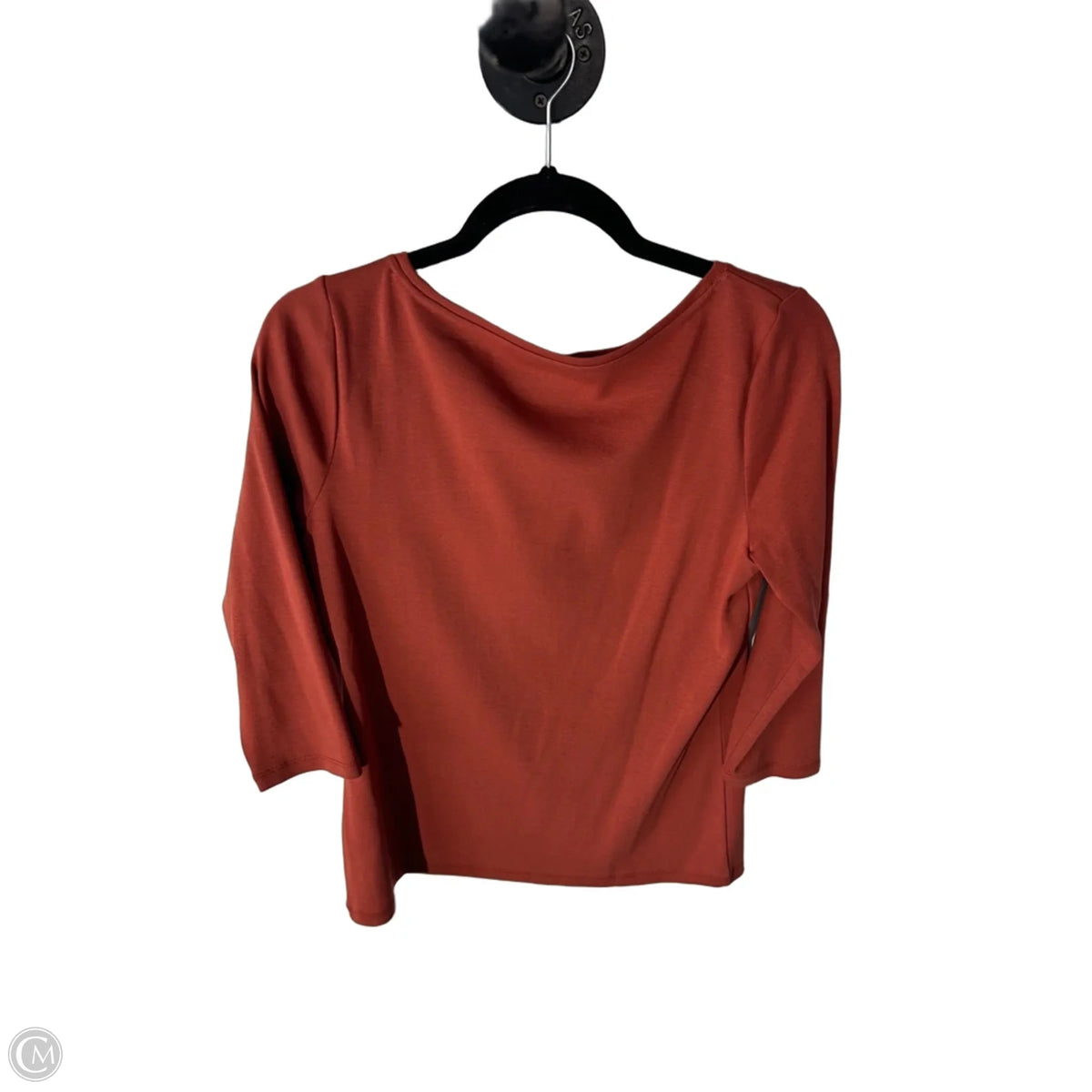 Top 3/4 Sleeve Basic By Talbots In Orange, Size: Mp