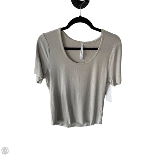Top Short Sleeve Basic By T Tahari In Tan, Size: Xl