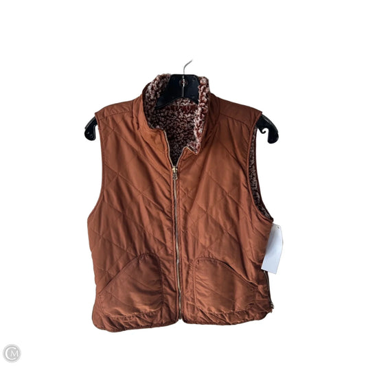 Vest Puffer & Quilted By Mi Ami In Brown, Size: M
