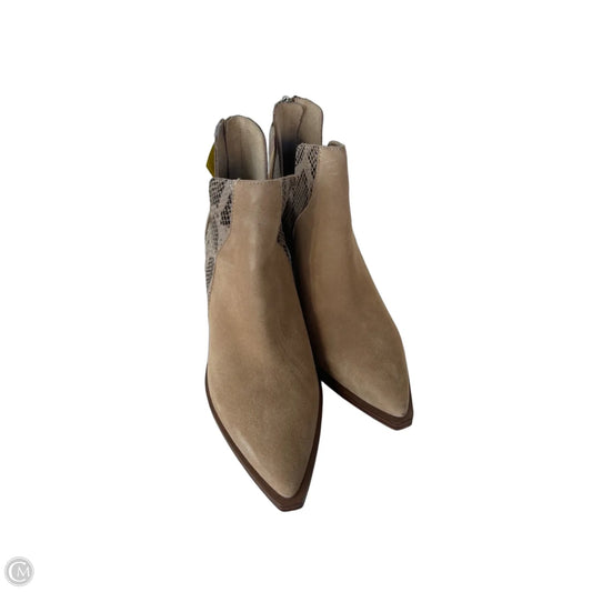 Boots Ankle Heels By Vince Camuto In Tan, Size: 8