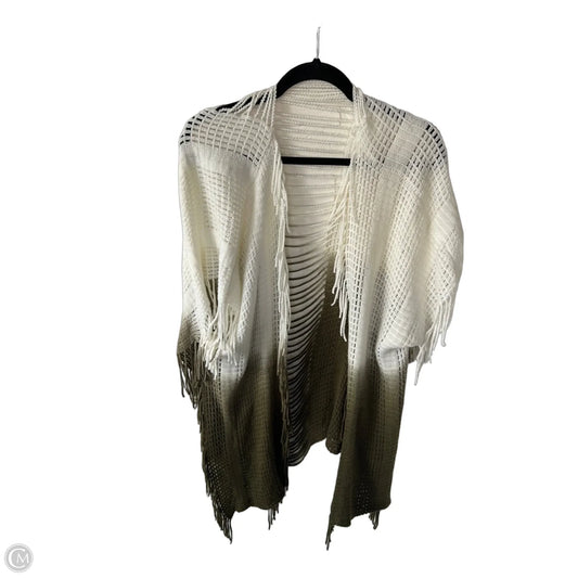 Shawl By Clothes Mentor In Green & White, Size: Osfm