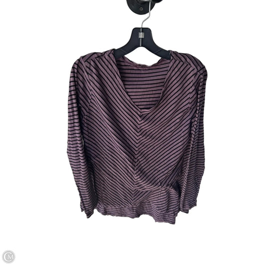 Top Long Sleeve By Cut Loose In Black & Purple, Size: Xl