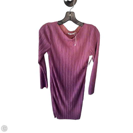 Dress Casual Midi By Zara In Purple & Tan, Size: M